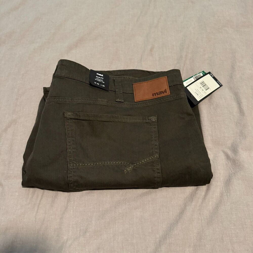 Mavi Mens Matt Bedford Cord Green 46 x 30 NWT